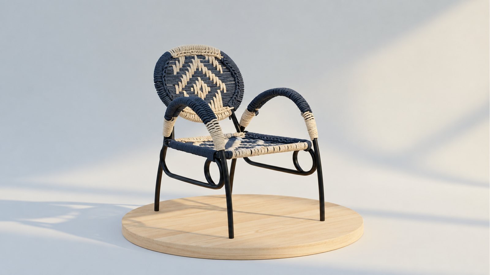 Ikari woven rattan accent chair