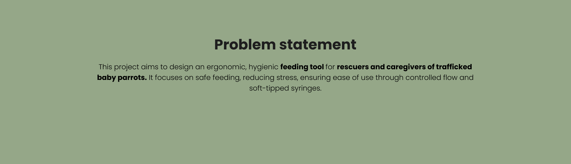 Tiny Tummies — Problem statement